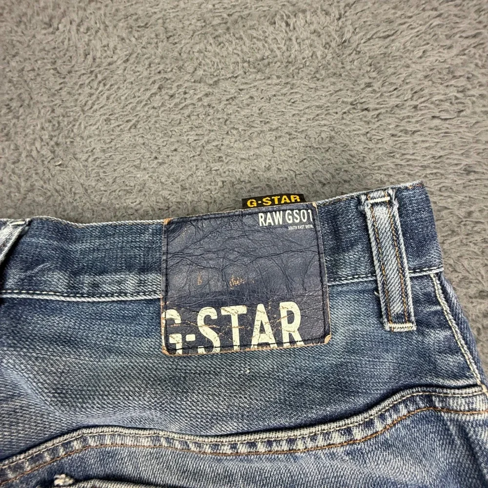 G-Star Raw Yield Loose Jeans Mens 31x30‎ Blue Distressed Button Fly Denim